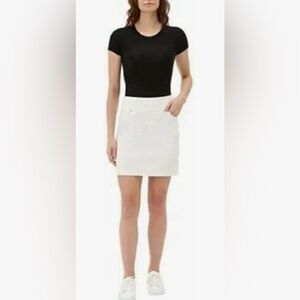 S.C.&CO. Women’s Denim skirt, white large